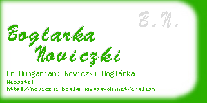 boglarka noviczki business card